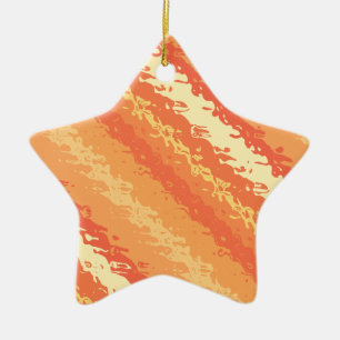 Ornement En Céramique Bandes de verre - nuances d'orange et d'or