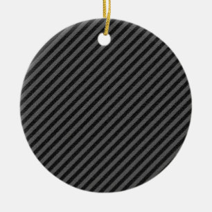 Ornement En Céramique Bandes diagonales minces en noir et gris