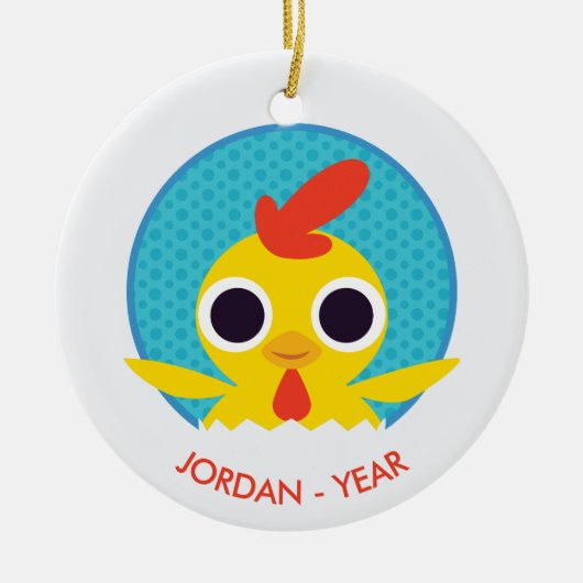 Ornement En Céramique Bandit le poussin (Devant)