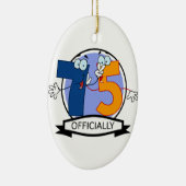 Ornement En Céramique Bannière d'anniversaire officielle 75 (Droite)