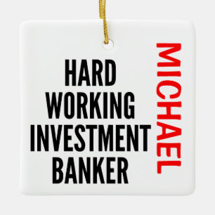 Ornement En Céramique Banquier d'investissement au travail difficile