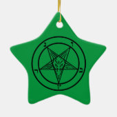 Ornement En Céramique Baphomet Pentagram Satanique (Dos)