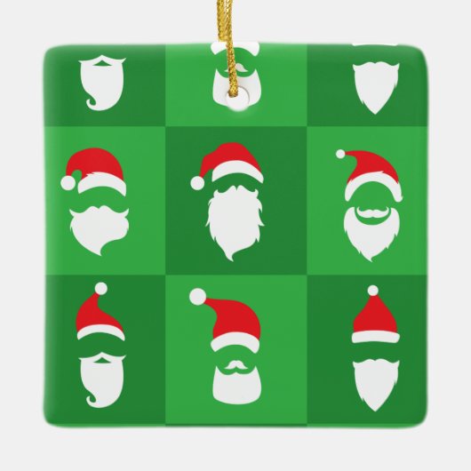 Ornement En Céramique Barbe du Père Noël (Devant)