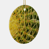 Ornement En Céramique Barrel Cactus Closeup Abstrait Nature Photographie (Droite)