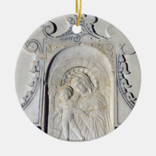 Ornement En Céramique Bas-soulagement de Madonna et d'un enfant (marbre)