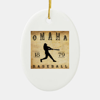 Ornement En Céramique Base-ball 1879 d'Omaha Nébraska