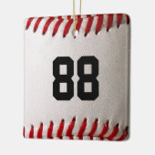 Ornement En Céramique Baseball avec numéro personnalisable (Gauche)