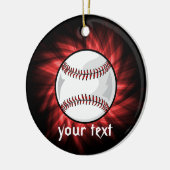 Ornement En Céramique Baseball rouge (Gauche)