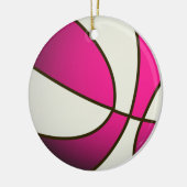 Ornement En Céramique Basket-ball - Blanc/Rose (Gauche)