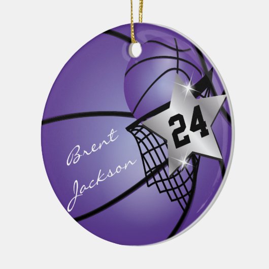 Ornement En Céramique Basket-ball Silver Superstar | Texte do-it-yoursel (Gauche)