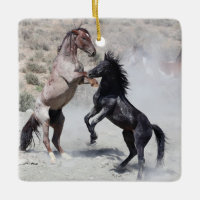 Bassin de lavage de sable Chevaux sauvages Ornemen