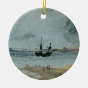 Ornement En Céramique Bateau de Joseph Mallord William Turner échoué