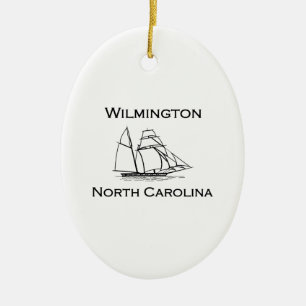 Ornement En Céramique Bateau grand de Wilmington la Caroline du Nord