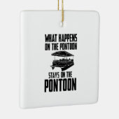 Ornement En Céramique Bateau Pontoon (Droite)