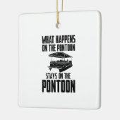 Ornement En Céramique Bateau Pontoon (Gauche)