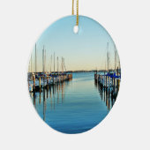 Ornement En Céramique Bateaux à la marina par Shirley Taylor (Droite)