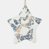 Ornement En Céramique batik et papillon no.4 (Droite)