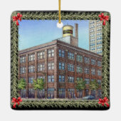 Ornement En Céramique Bâtiment de Noël (Dos)