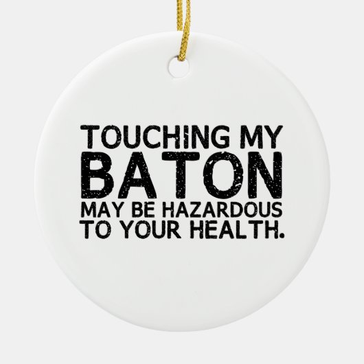 Ornement En Céramique Baton Hazard Drum Major Marching Band (Devant)