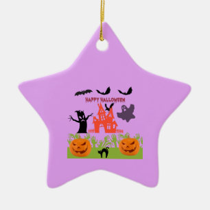 Ornement En Céramique Bats Danser, Mains Zombies Émergent, Fantôme, Corb