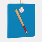 Ornement En Céramique Batte de baseball avec balle (Droite)