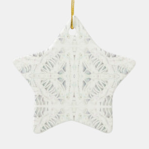 Ornement En Céramique BATTENBURG LACE Céramique Star Ornement