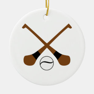 Ornement En Céramique Battes et boule de lancement