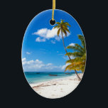 Ornement En Céramique Beach à Saona<br><div class="desc">Beach à Saona Dominican Republic.</div>