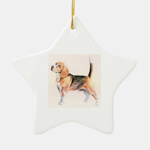 Ornement En Céramique Beagle