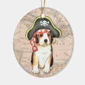 Ornement En Céramique Beagle Casquette pirate (Gauche)