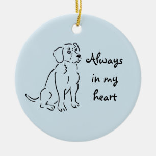 Ornement En Céramique Beagle Custom Pet Loss Keepsaké pour Amoureux des 