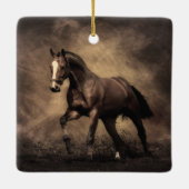 Ornement En Céramique Beautiful horse throw pillow (Dos)