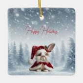 Ornement En Céramique Beautiful Rabbit Christmas (Devant)