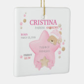 Ornement En Céramique Bébé Bébé Bébé Bébé Fille Naissance Statistiques (Droite)