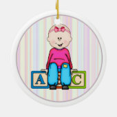Ornement En Céramique Bébé d'ABC (Dos)