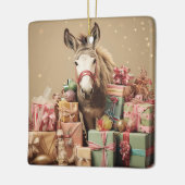 Ornement En Céramique Bébé Donkey Family Orament, Amateurs d'âne Cadeaux (Gauche)