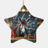 Ornement En Céramique Bébé Donkey Family Orament, Amateurs d'âne Cadeaux (Devant)