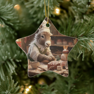 Ornement En Céramique Bébé Donkey Family Orament, Amateurs d'âne Cadeaux