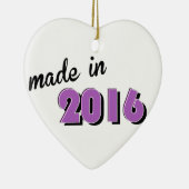 Ornement En Céramique Bébé Fabriqué En Violet 2016 (Droite)