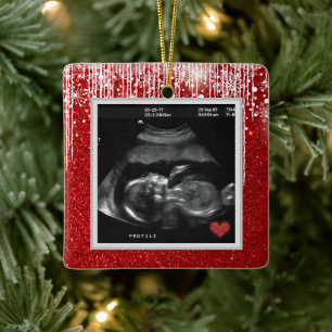 Ornement En Céramique Bébé Ultrasons Bientôt Photo