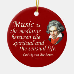 Ornement En Céramique Beethoven sur la musique
