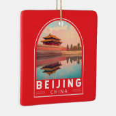 Ornement En Céramique Beijing China Travel Art Emblem (Droite)