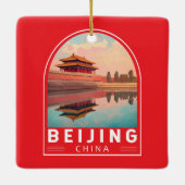 Ornement En Céramique Beijing China Travel Art Emblem (Dos)