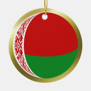 Ornement En Céramique Belarus Flag Ornament