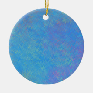 Ornement En Céramique Belle apparence de papier marbré bleu