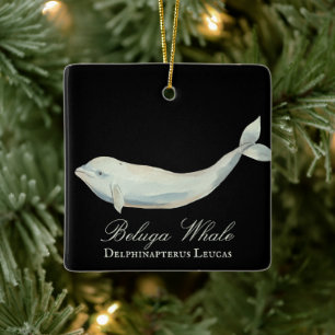 Ornement En Céramique Belle baleine Beluga personnalisée Noël