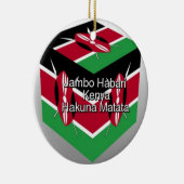 Ornement En Céramique Belle Belle Cube Kenyane Drapeau avec salutation (Droite)