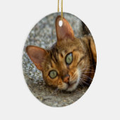 Ornement En Céramique Belle Chat Bengale (Droite)