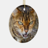 Ornement En Céramique Belle Chat Bengale (Droite)