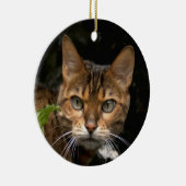 Ornement En Céramique Belle Chat Bengale (Droite)